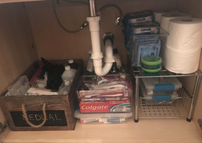 Bathroom Cabinet Organizing - AFTER. Amy Woidtke Making Space for You. Seattle